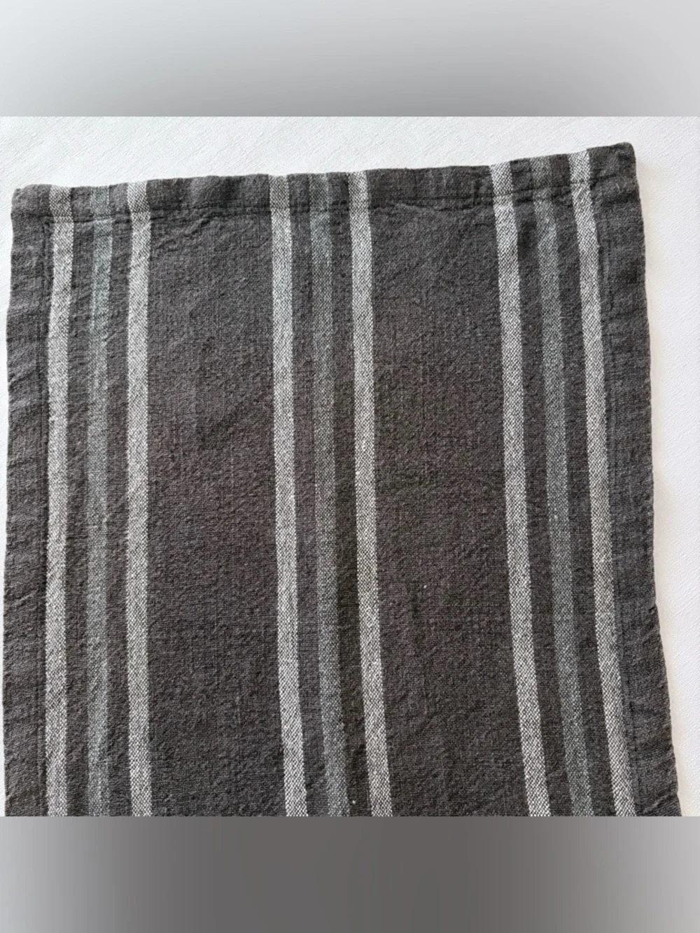 Organic Linen Table Runner Rustic Neutral French Country‎